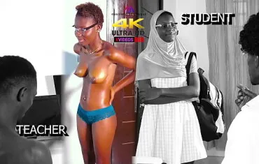 Horny student showing her teacher how sweet her pussy is.